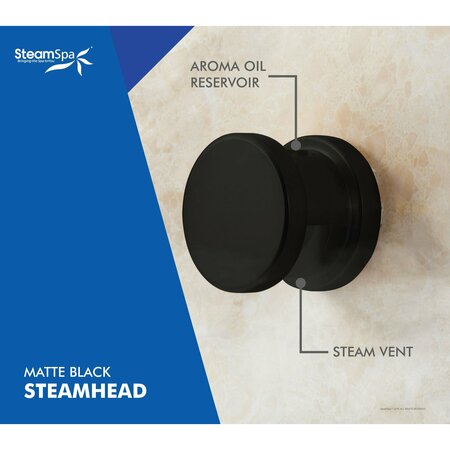 Steamspa 7.5kW QuickStart Steam Bath Generator with Dual Aroma Pump in Matte Black BKT750MK-ADP